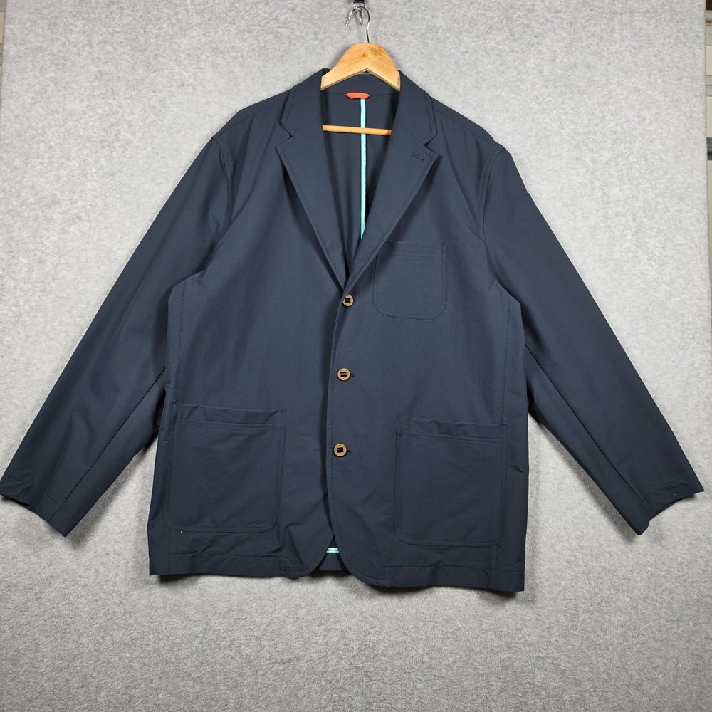 The Territory Ahead Sport Coat Mens XL Navy Hot Ticket Travel Blazer Lightweight